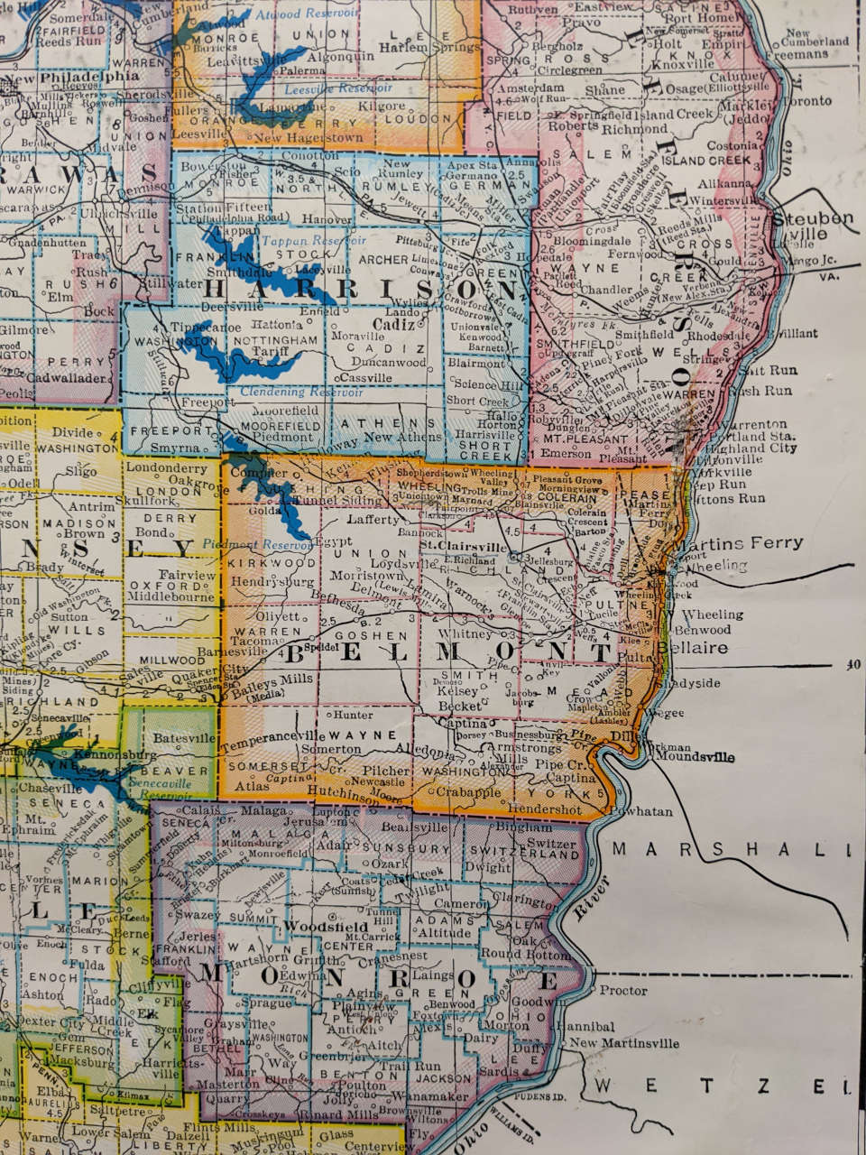 Map of Belmont County