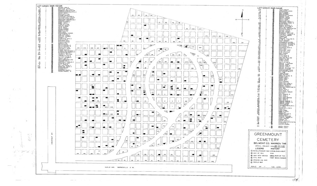 Wpa Cemetery Plat Book Belmont County Recorders Office 9823